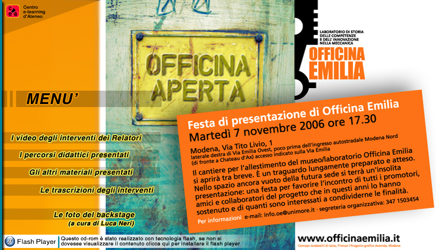 fotogramma dal video dell'evento Officina Aperta